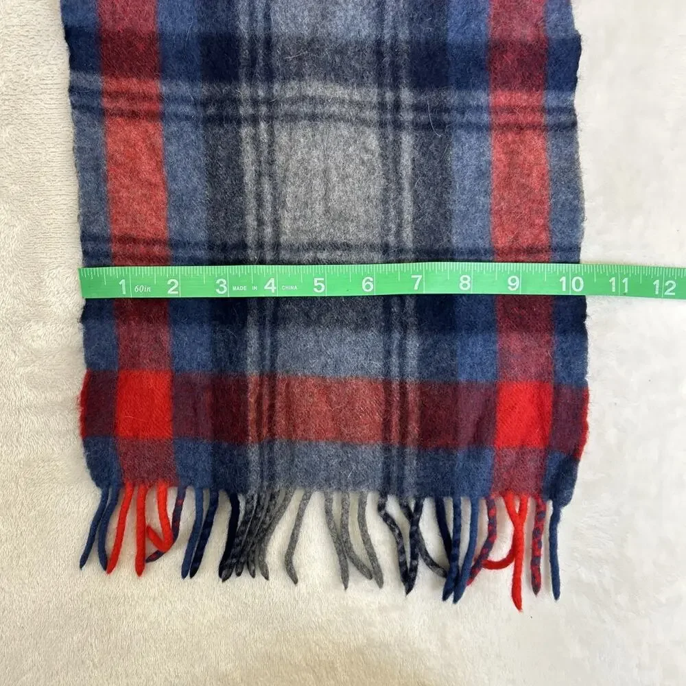 BEGG & Co. Scotland Plaid Scarf Lambswool Angora Classic Warm Fringe BnftsChrty